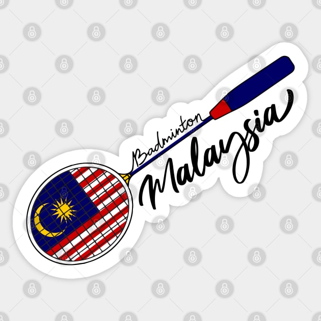 Malaysia Flag of Badminton Racquet Racket Sports (Malaysia) Flag Sticker by Mochabonk